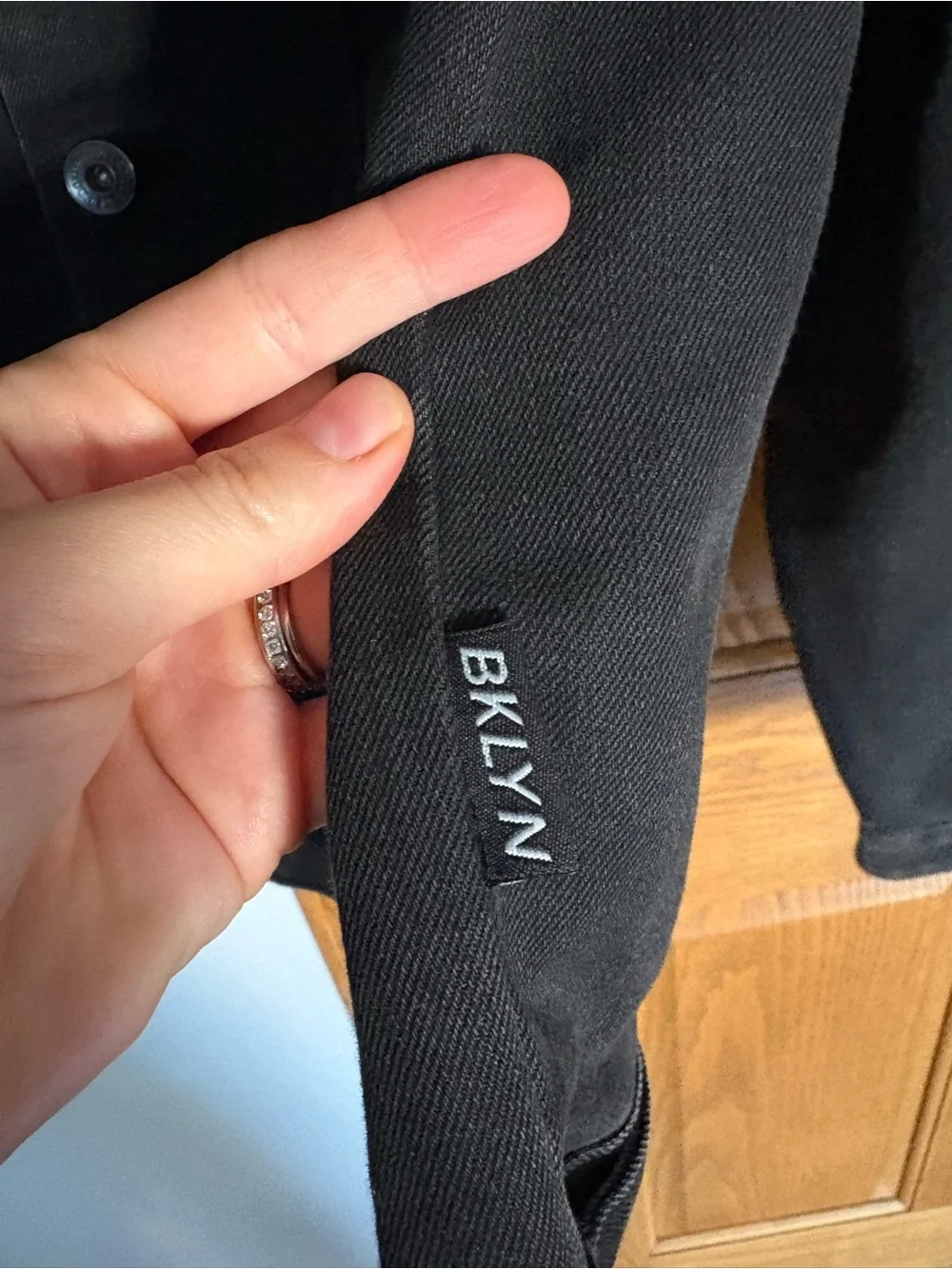 Brooklyn Cloth Black Button-Front Denim Jacket